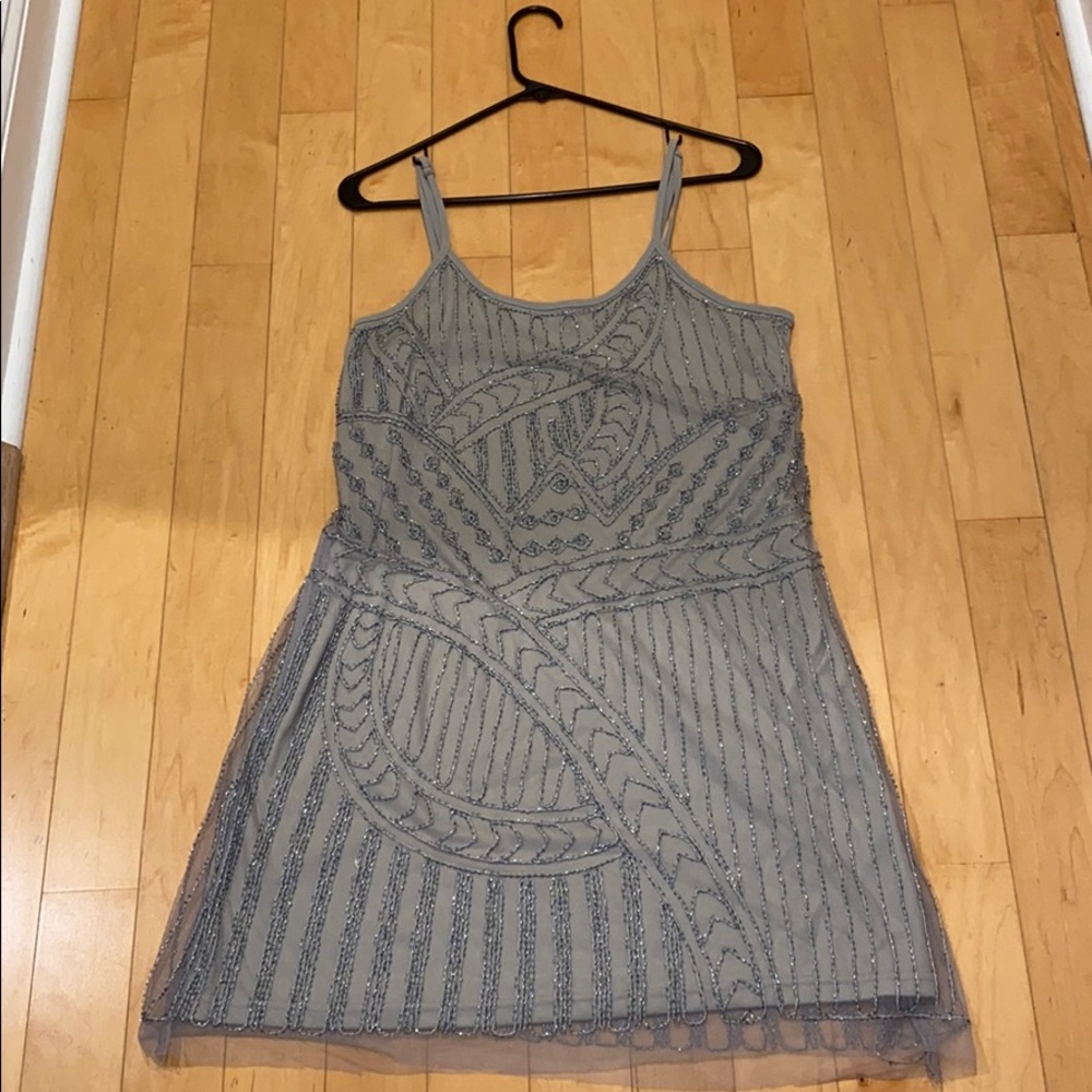 Beaded mini cocktail dress